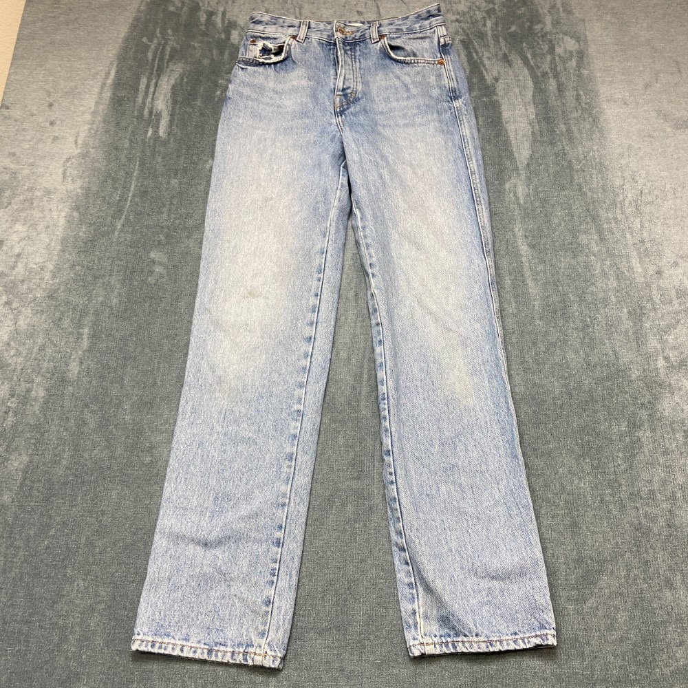 Pull&Bear Jeans Womens 4 27x30.5 Blue Denim Cotton Comfort Medium Wash Outdoor